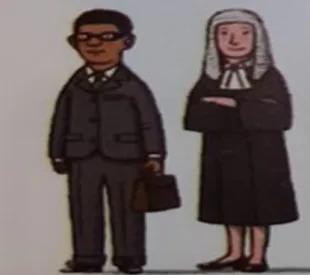 Figure 5.1: Normative heterosexual relationships depicted in the text are presented through  formulaic gender roles and embellished visuals displaying distinct binaries (Lesotho, p