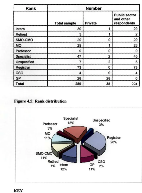 Table 4.2: Professional rank 