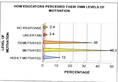 Graph  2:  How educators viewed their own levels of motivation 