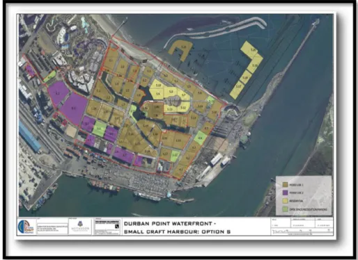 Figure 3.9: A more detailed Precinct of the land uses that form the Point Waterfront Development