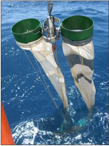 Figure 3. Photograph of Bongo net taken during sampling by Prof. AJ Smit. 