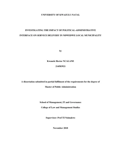 Investigating the impact of political-administrative interface on ...