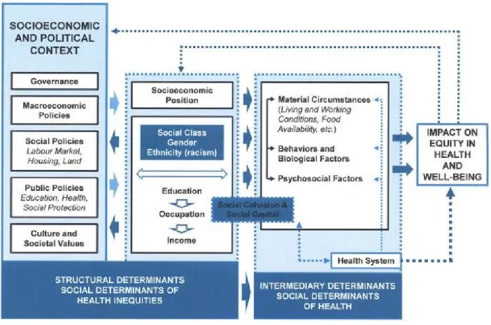 Figure 2.1 The Commission on Social Determinants of Health Conceptual Framework (Solar and  Irwin, 2010)