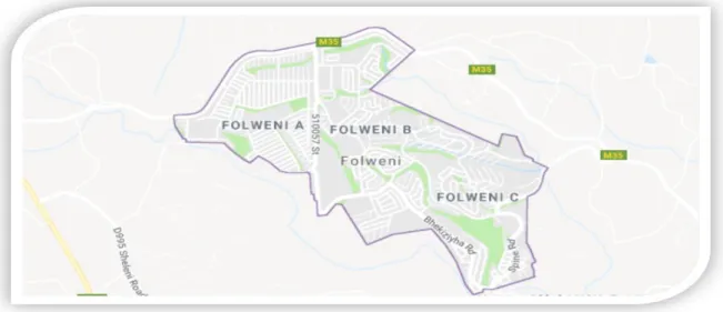 Figure 3.1: Map of Folweni Township 