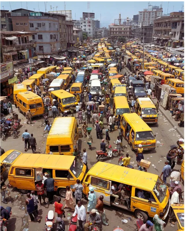 Figure 10 The critical mobility of goods people and services in the city. Lagos, Nigeria