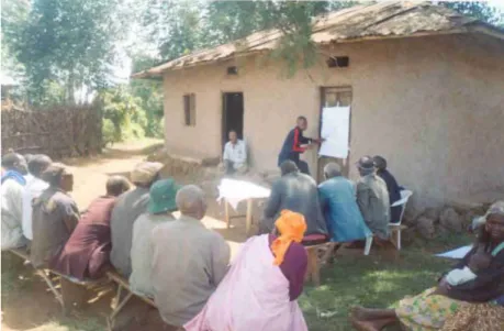 Fig. 2.2. Focus group discussions in Ryakarimira village, Rubaya sub-county, Kabale district