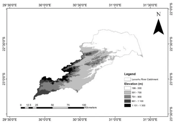 Figure 3.3 Annual rainfall at the Luvuvhu River Catchment 