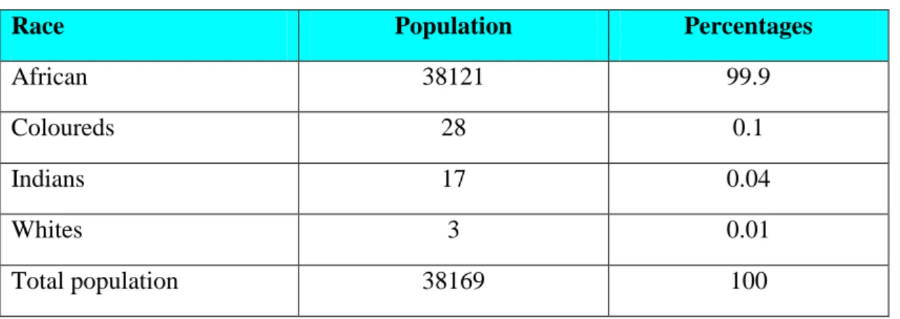Table 4.1. Racial Composition in Kwa-Mashu 