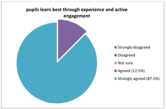 Figure  8:  Pupils  learn  best  through  experience  and  active  engagement:  response  from  teachers 