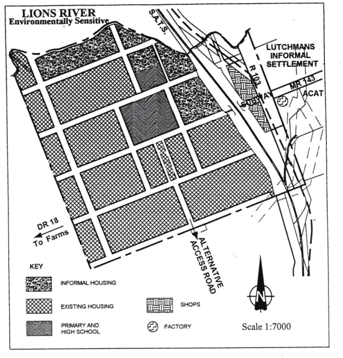 Figure 2. Generalised plan of Lidgetton West 5.3 Informal settlement