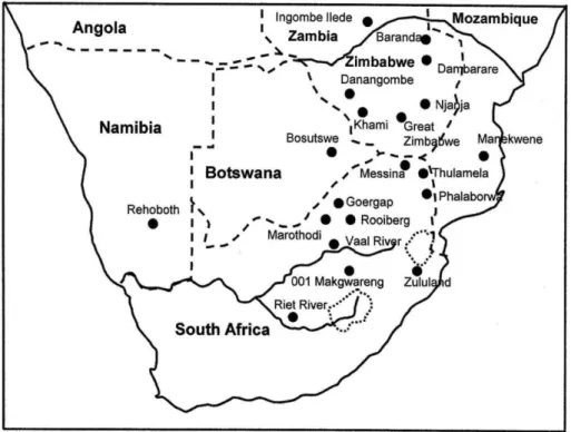Figure 5.1 Position of Later Iron Age archaeological sites mentioned in the text.  