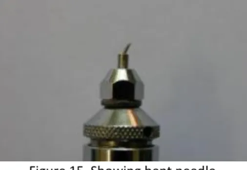 Figure 15  Showing bent needle 