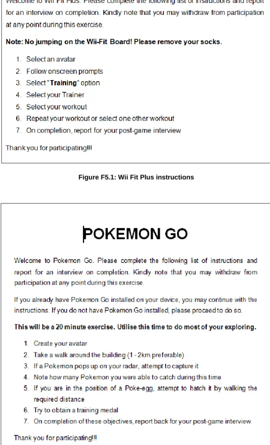 Figure F5.1: Wii Fit Plus instructions 