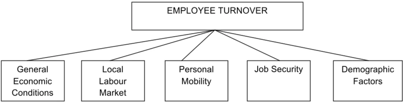 Figure 3.2: Factors contributing to turnover EMPLOYEE TURNOVER 