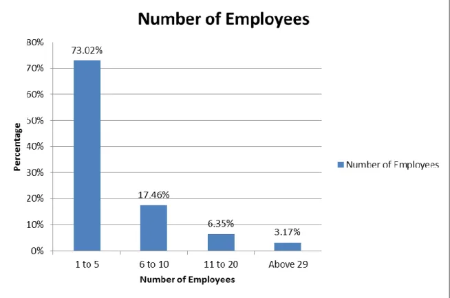 Figure 4.6: Respondents’ number of employees (Source: Own source) 