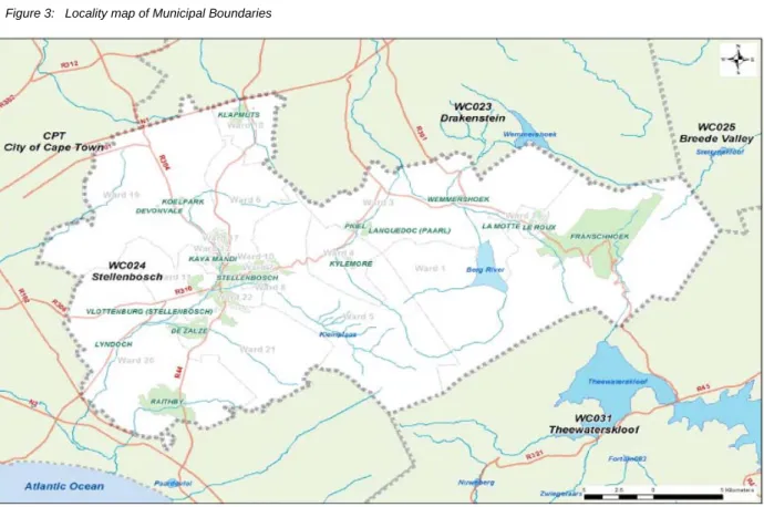 Figure 3:   Locality map of Municipal Boundaries 