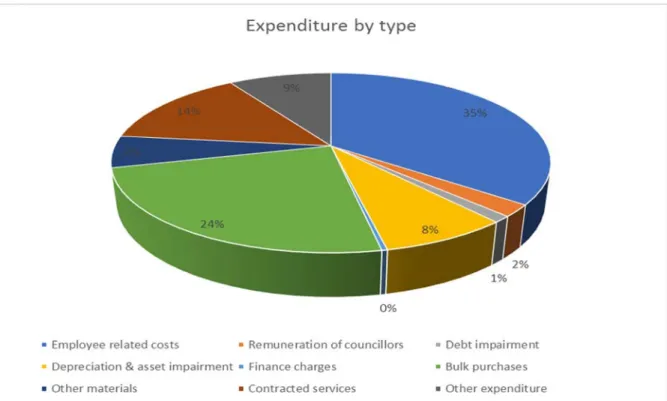 Figure 1: Main operational expenditure categories for the 2018-2019 financial year 