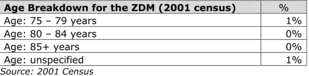 Table 5: Household Income Breakdown for the ZDM 