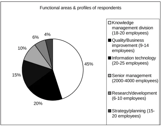 Figure 7.2:   Functional areas and profiles of respondents 