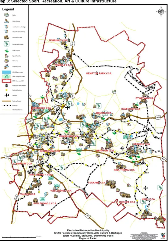 Table  4  indicates  the  state  of  service  access  in  Ekurhuleni.    This  data  will  be  used  in  identifying future capital projects