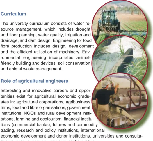 TABLE 2  Entry requirements for BSc in Agricultural Engineering (M-score 33–35) Career Universities Qualifi  cation Duration Entry requirements Agricultural 