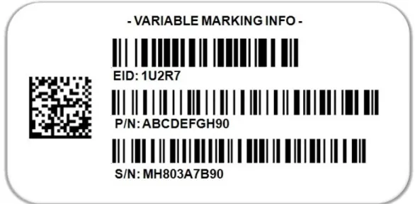 Figure 8 - Example of a polyester UID label 